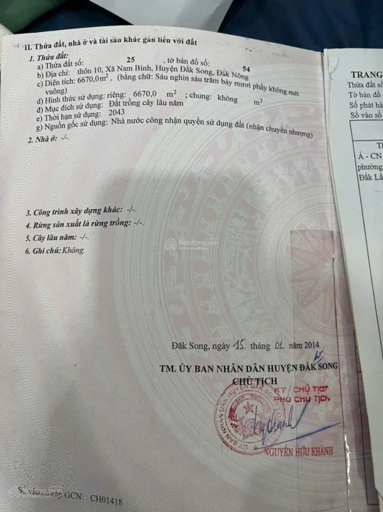 Cần bán gấp rẫy cà phê diện tích 1hec4
