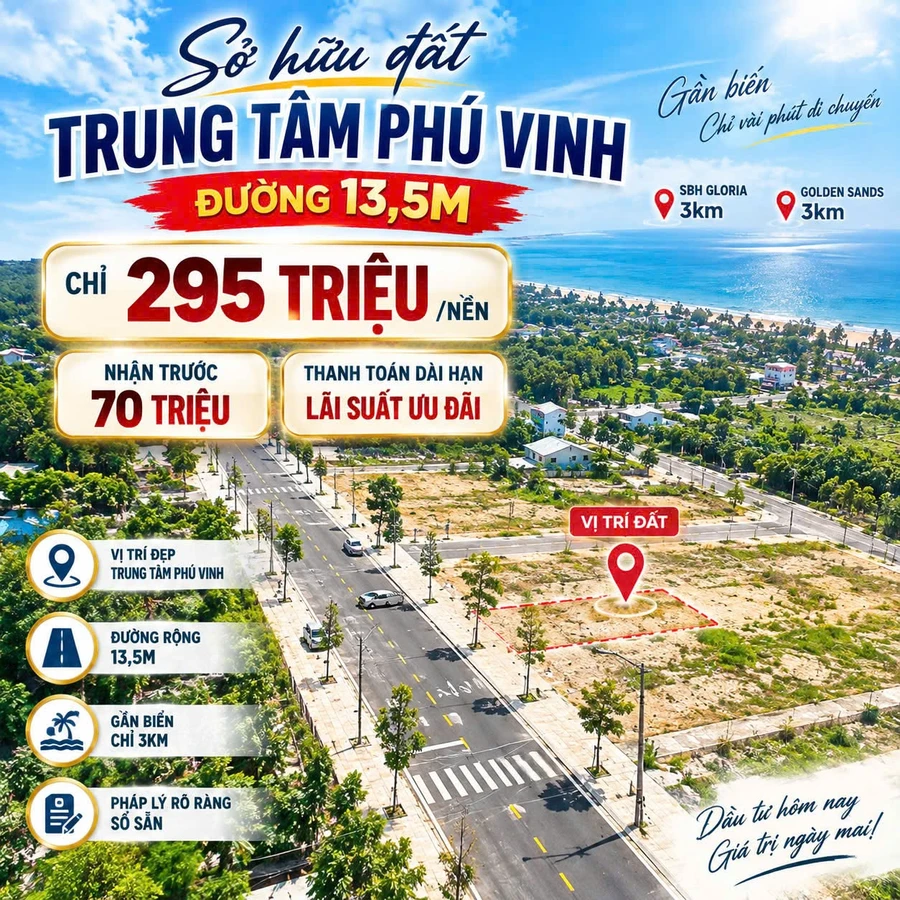 Bán đất gần biển Vinh An 127m² 295 triệu Huế - Ảnh thu nhỏ 3