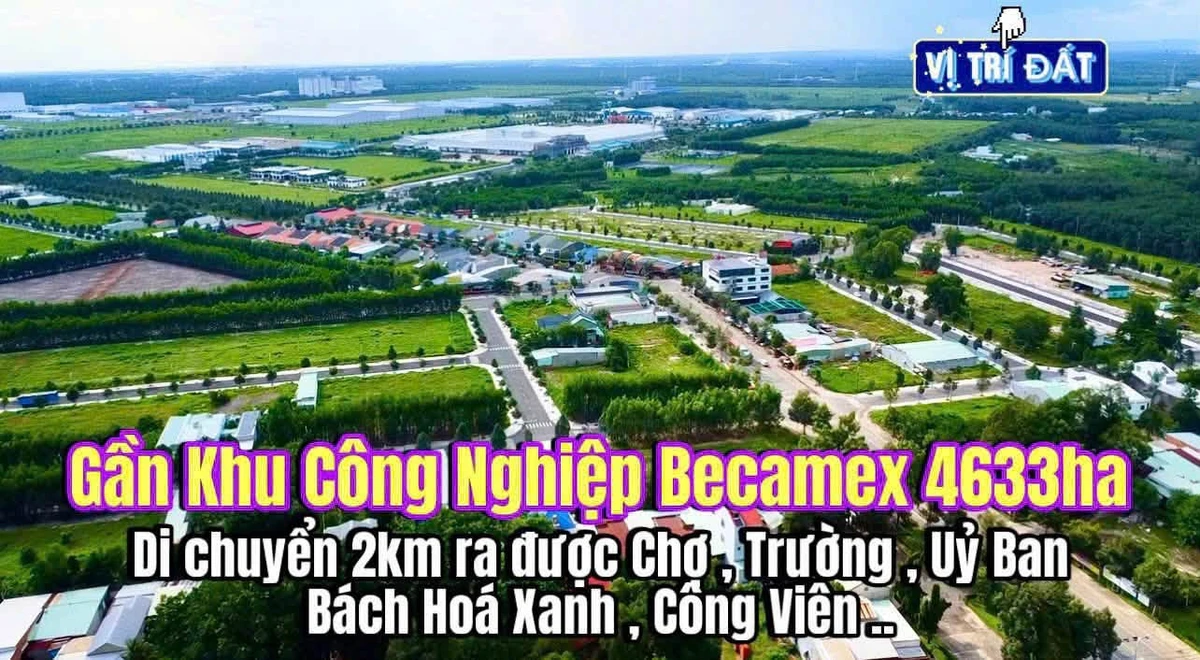 Bán đất mặt tiền 5x50m gần KCN Becamex, Bình Dương, giá 400 triệu - Ảnh 1