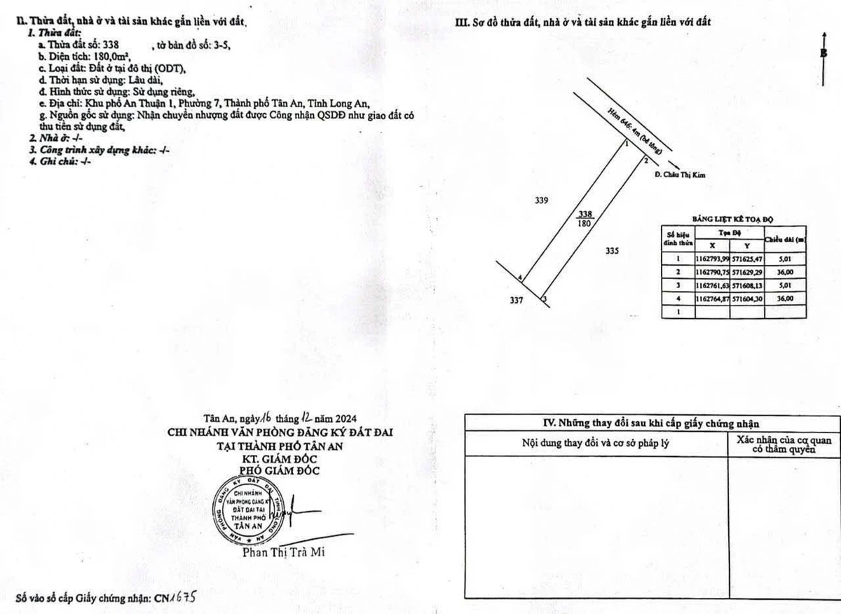 Bán lô đất thổ cư mặt tiền 180m² Châu Thị Kim, Tây Ninh - Ảnh thu nhỏ 4