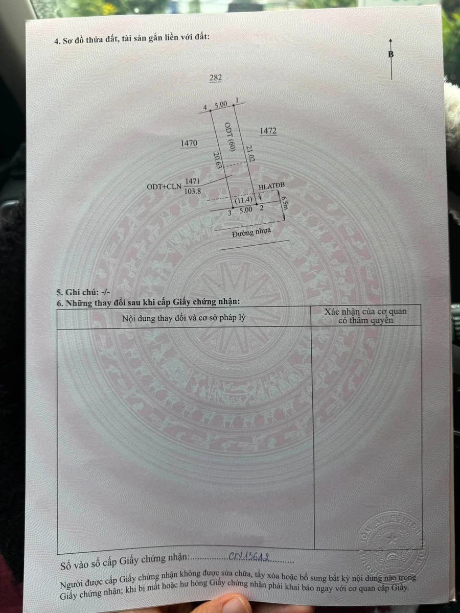 Bán lô đất An Điền 1, 105m², mặt tiền 6m, giá 1 tỷ 120 - Ảnh thu nhỏ 4