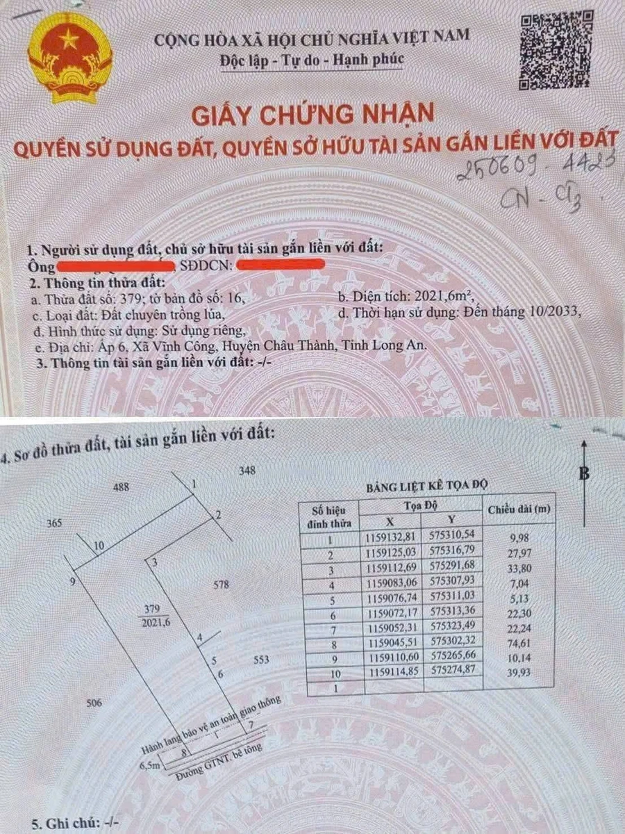 Bán đất nền 2000m² Xã Vĩnh Công, Châu Thành, Long An - Ảnh thu nhỏ 5