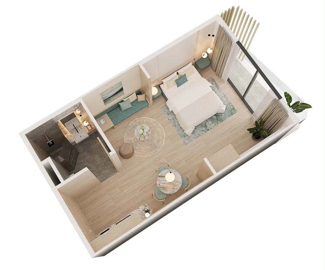 Bán căn hộ 1PN Mey Home Pearl Phú Quốc 44m² view biển - Ảnh 1