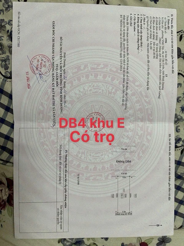 Bán đất 600m2 đường DB4, VSIP2, Vĩnh Tân