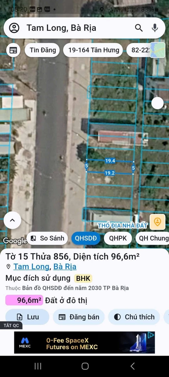 Bán đất mặt tiền Hương Lộ 2, Tâm Long, 100m² - Ảnh 1