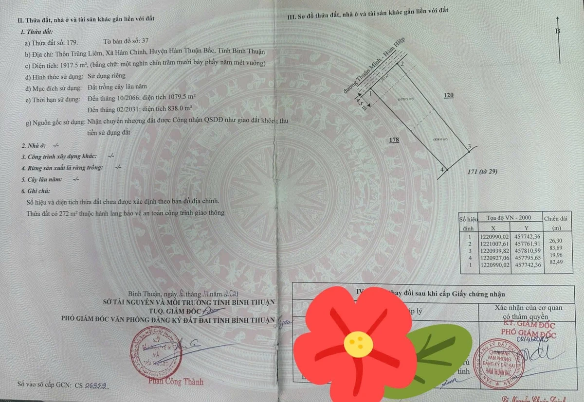 Bán đất mặt tiền 2000m2 Bình Thuận 1.6 tỷ - Ảnh thu nhỏ 3