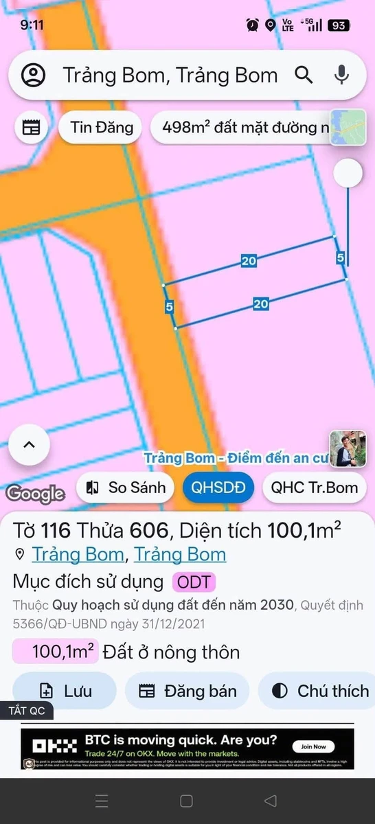 Bán đất xã Giang Điền Trảng Bom 100m² 1 tỷ - Ảnh thu nhỏ 4