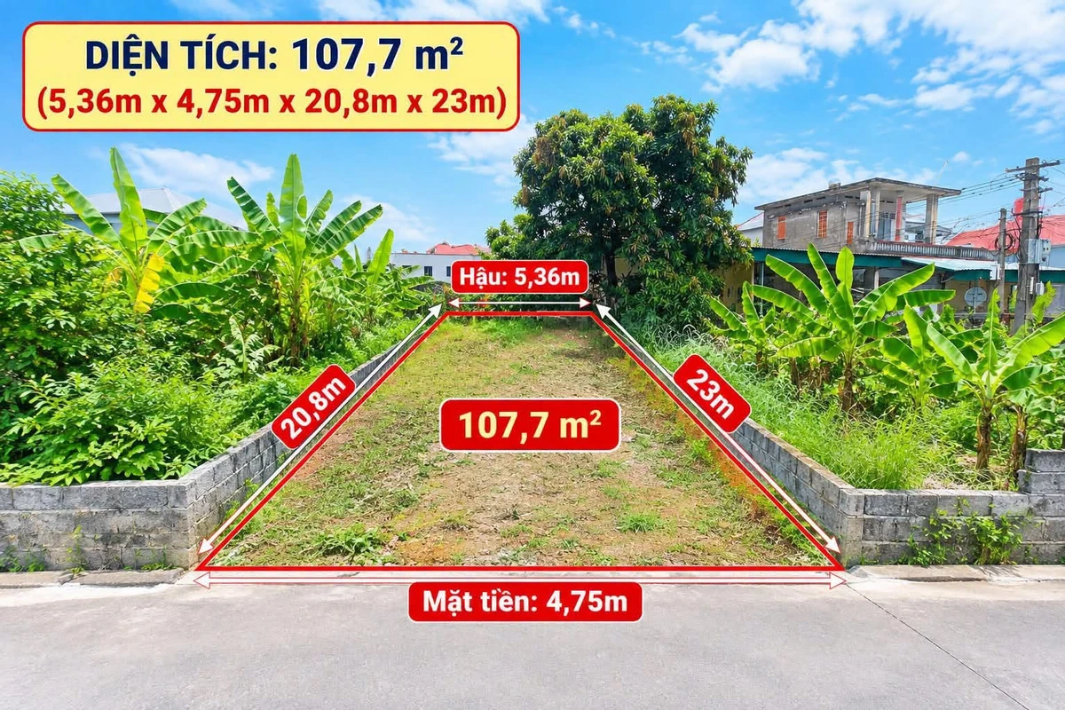 Bán đất nền 107,7m² Đoàn Thượng, Gia Lộc - 1,2 tỷ - Ảnh 1