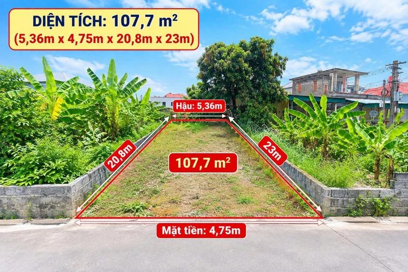 Bán đất nền 107,7m² Đoàn Thượng, Gia Lộc - 1,2 tỷ