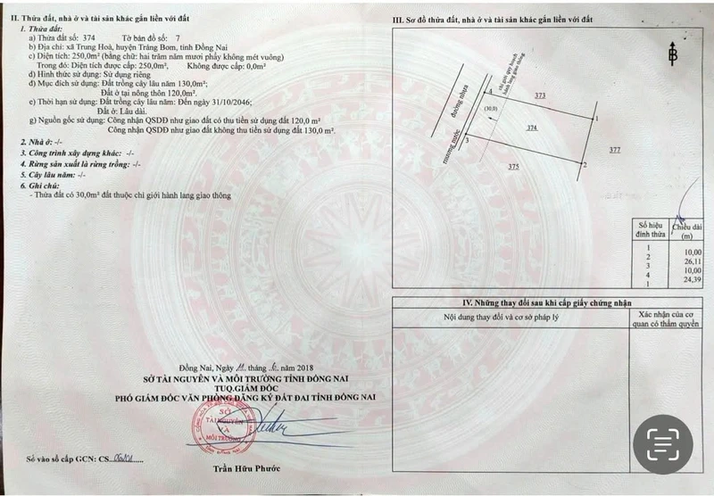 Bán lô đất 260m² giá 4,5 tỷ ở Bình Dương