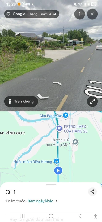 Bán đất tại Quốc lộ 1A, Hưng Mỹ, Cái Nước, Cà Mau, 799 triệu, 160.4 m2, Hot - Ảnh 1