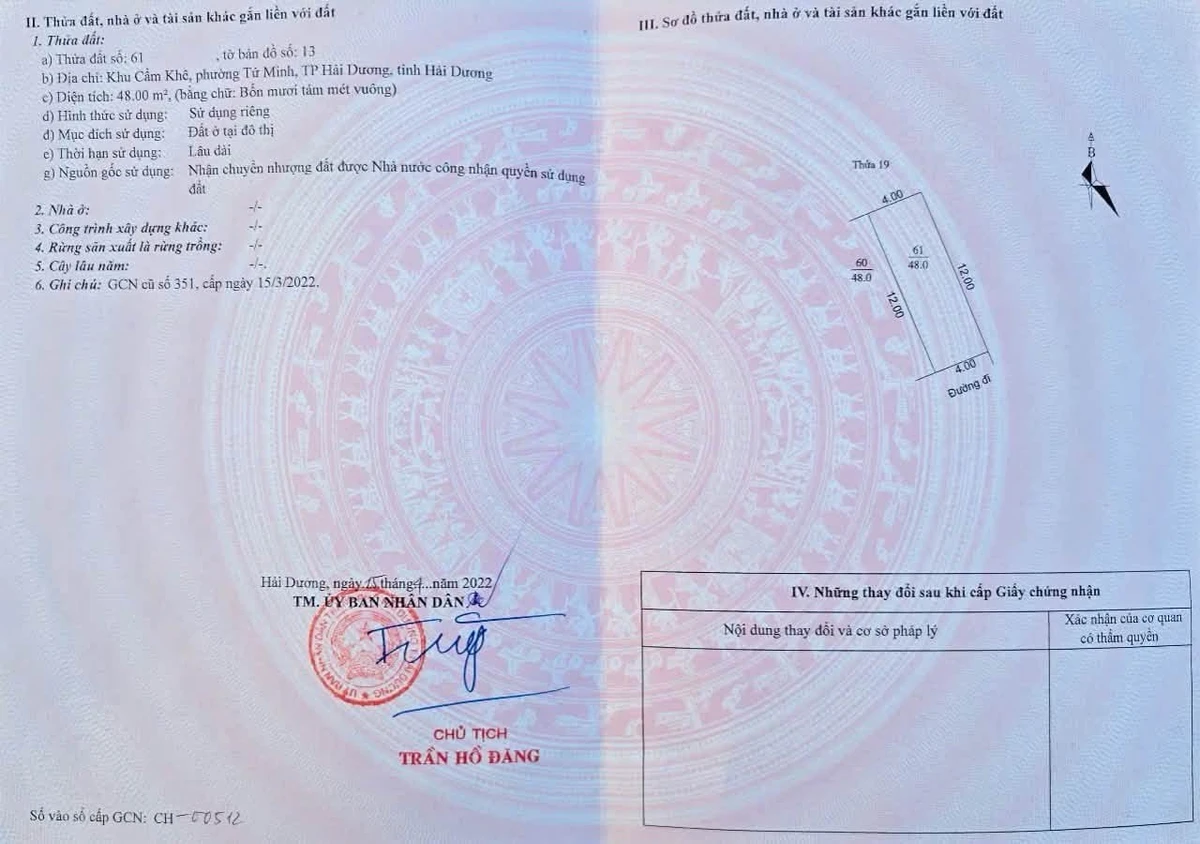 Bán 2 lô đất góc phố Lý Tử Cấu, Hải Phòng, 48 m²/lô - Ảnh thu nhỏ 5