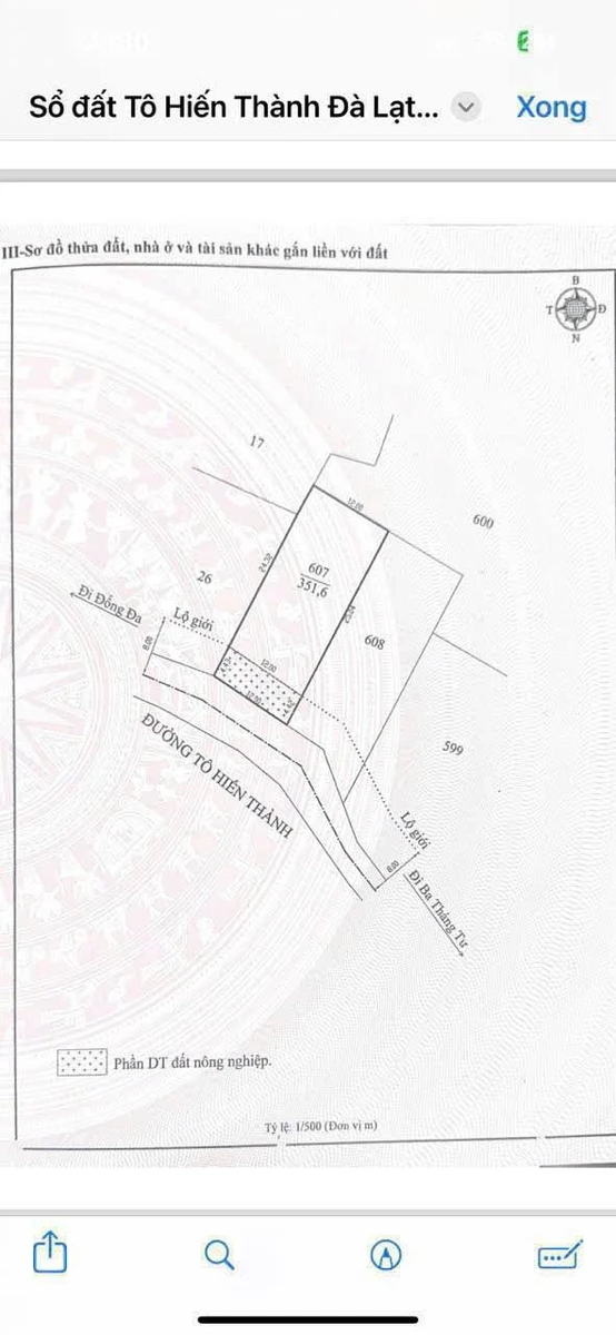 Bán lô đất mặt tiền 351m2 Tô Hiến Thành Đà Lạt - Ảnh thu nhỏ 3
