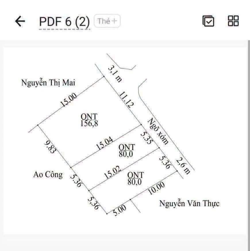 Bán đất 80m² Trung Hòa Hà Nội, giá hơn 1 tỷ - Ảnh thu nhỏ 3