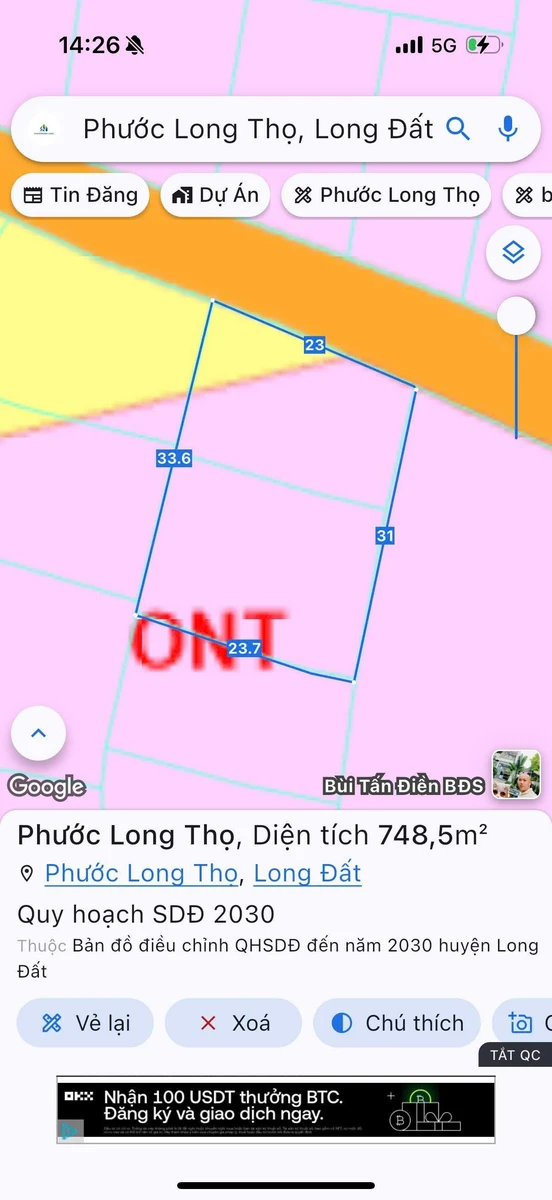 Bán đất Nhà Bè 742,6m² giá 2 tỷ 200 triệu - Ảnh thu nhỏ 4