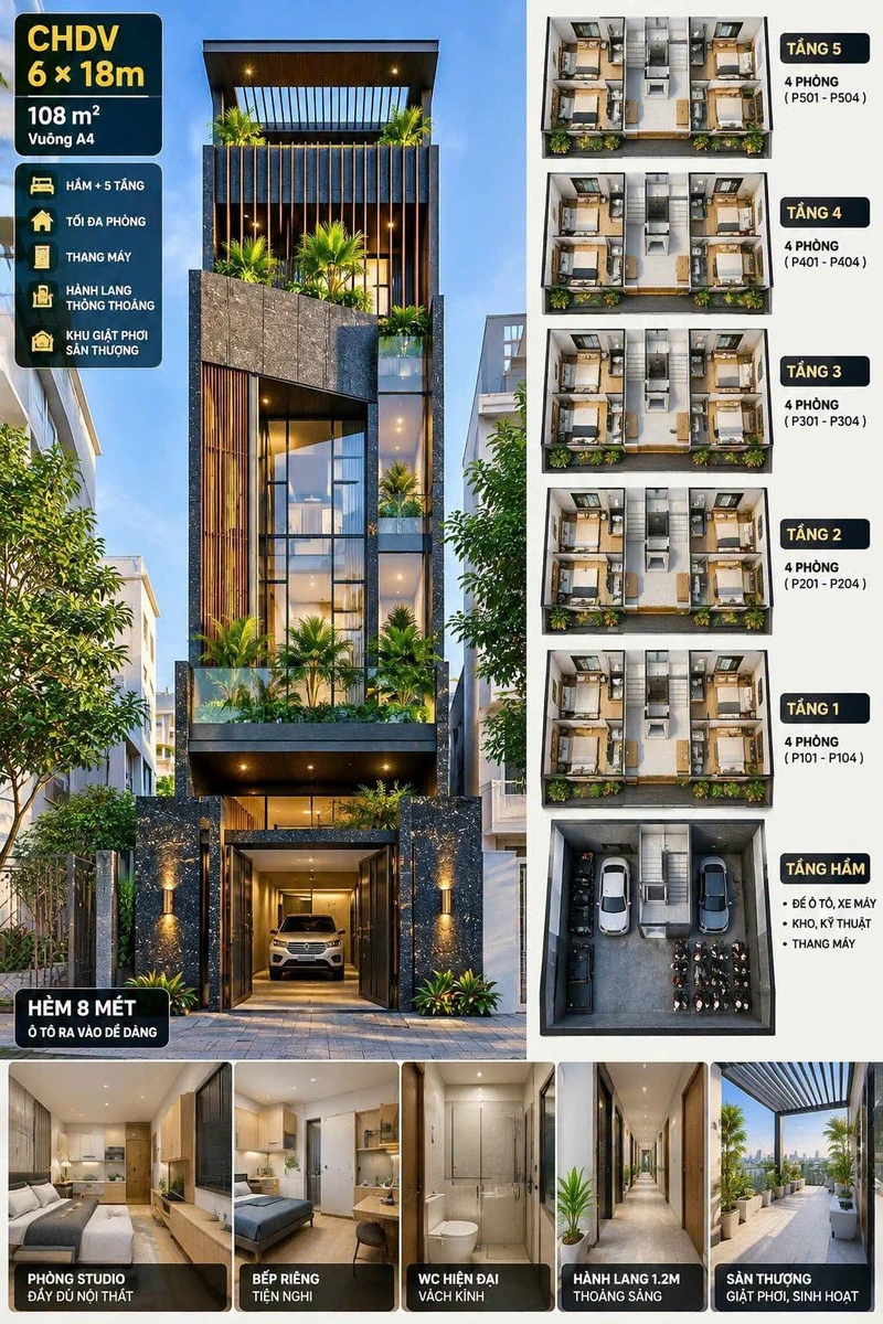 Bán nhà 3 tầng 108m2 (6x18m) khu Nguyễn Gia Trí, gần HUTECH, Bình Thạnh - Ảnh thu nhỏ 3
