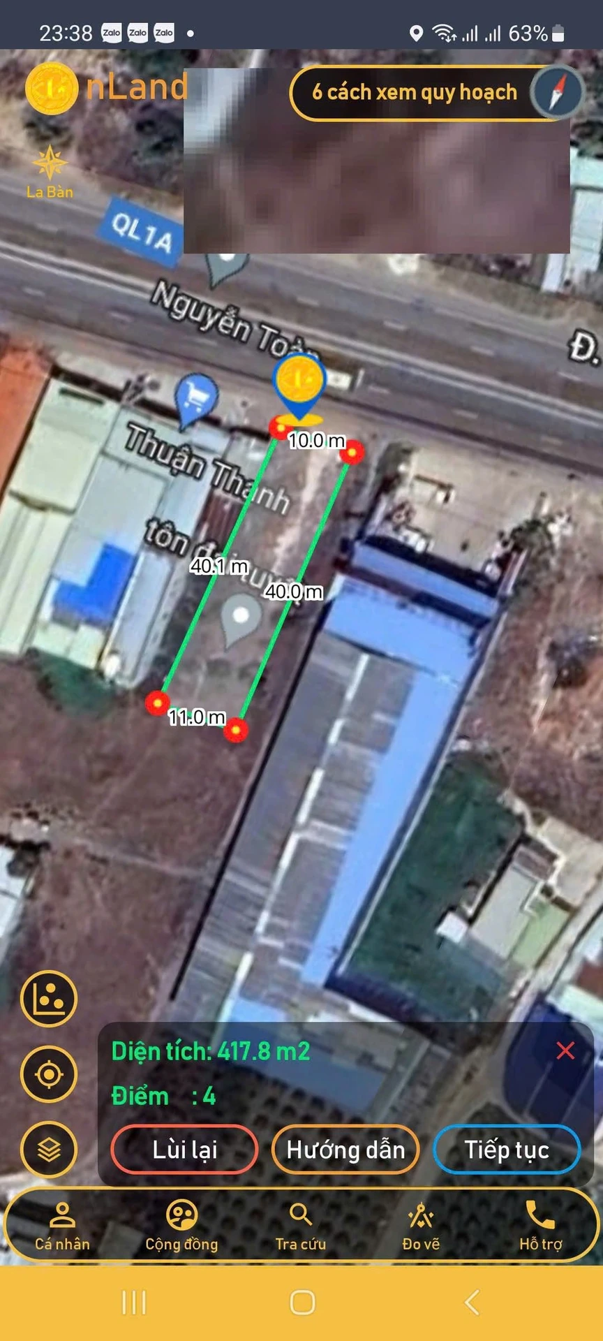 Bán lô đất góc 2 mặt tiền 400m² Bình Thuận - Ảnh 1