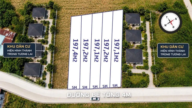 Bán 5 lô đất 197m2 thổ cư tại Thôn 1 Diên Đồng