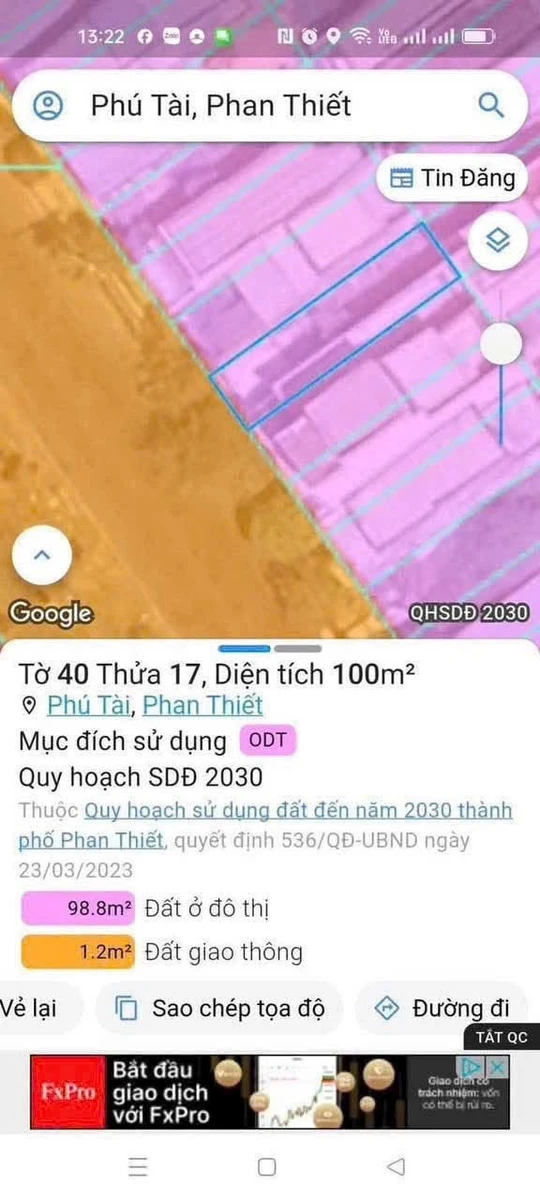 Bán đất thổ cư mặt tiền đường Nguyễn Thị Định, 100m2, Phú Tài, Phan Thiết - Ảnh thu nhỏ 3