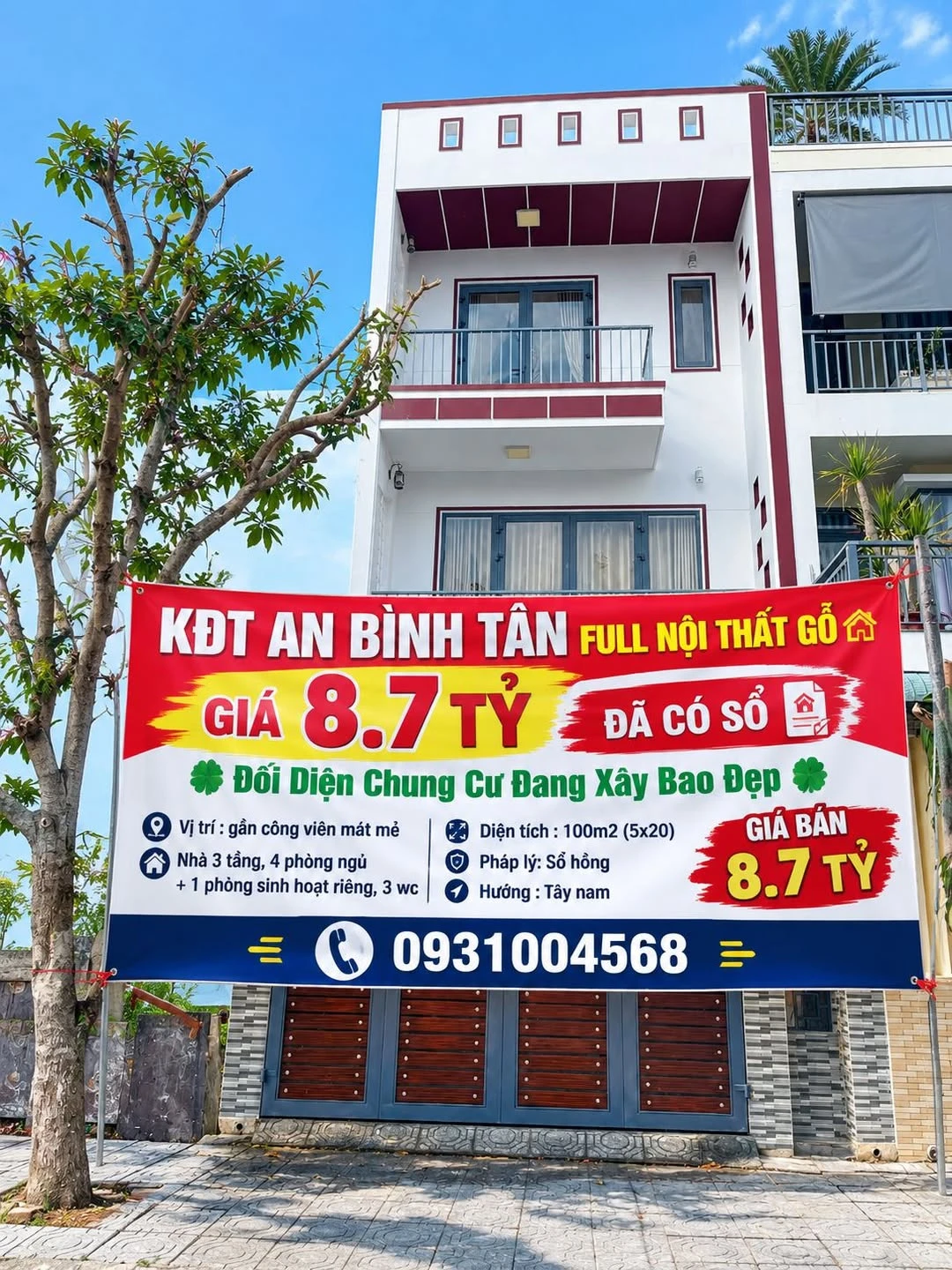 Bán nhà 3 tầng 100m² KĐT An Bình Tân Nha Trang 8,7 tỷ - Ảnh 1