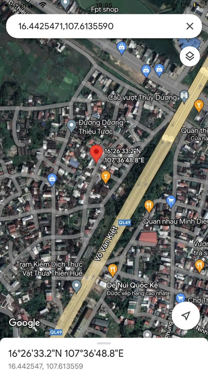 Bán đất góc 2 mặt tiền Dương Thiệu Tước, Huế 101m2 - Ảnh thu nhỏ 3