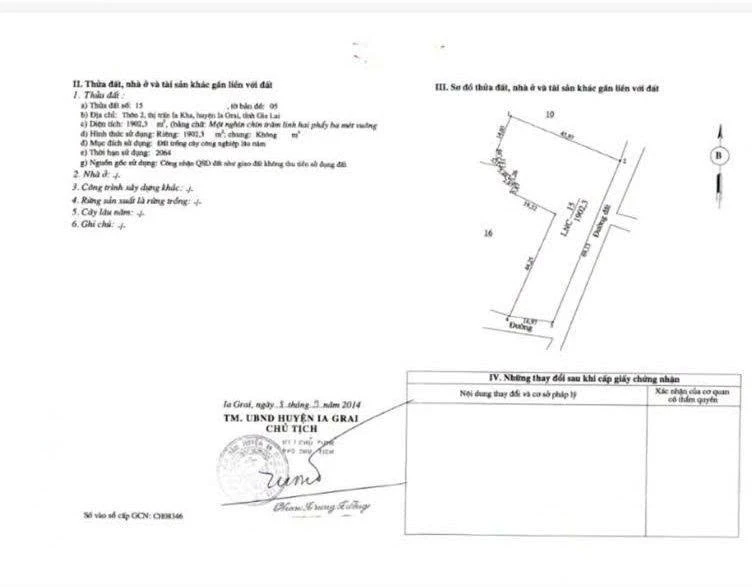 Bán đất nền 2 hectare tại Ia Kha, Gia Lai 450 triệu - Ảnh 1