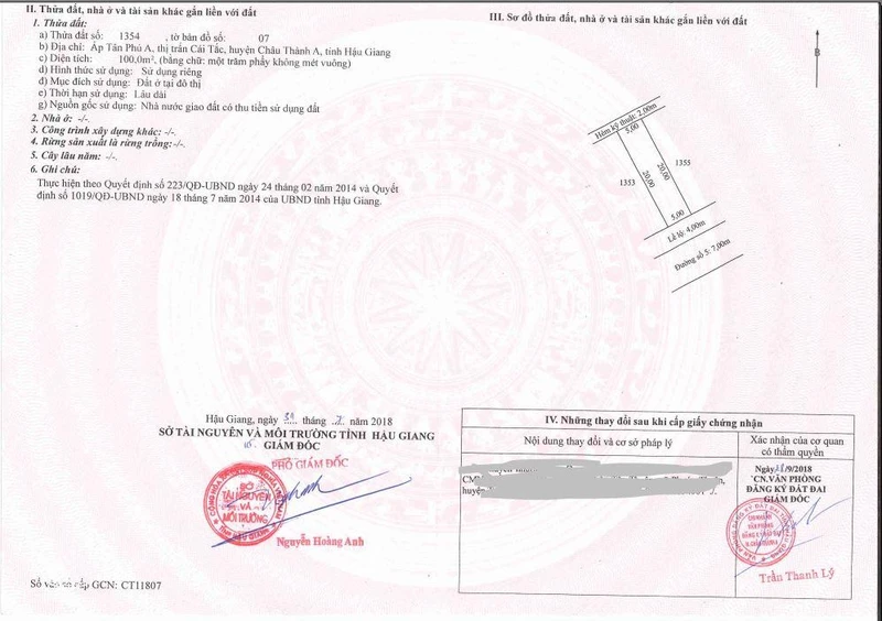 Nền thổ cư mặt tiền đường ô tô tại Thị trấn Cái Tắc, 970 triệu, 100m2