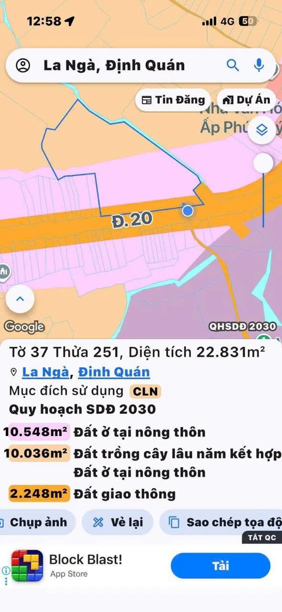 Bán đất mặt tiền QL20 31.827m2 Định Quán Đồng Nai 22 tỷ - Ảnh thu nhỏ 2