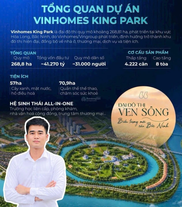 Bán liền kề 60m - 70m - 75m - 80m - 90m2 - 100m2 Vinhomes King Park - Vinhomes Hoà Long, Bắc Ninh - Ảnh 1