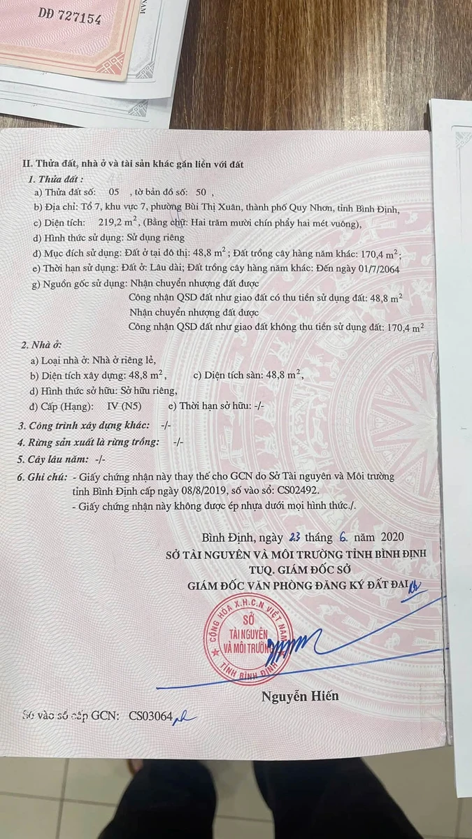 Bán đất mặt tiền đường Âu Cơ, Quy Nhơn 403m², 6 tỷ - Ảnh thu nhỏ 3