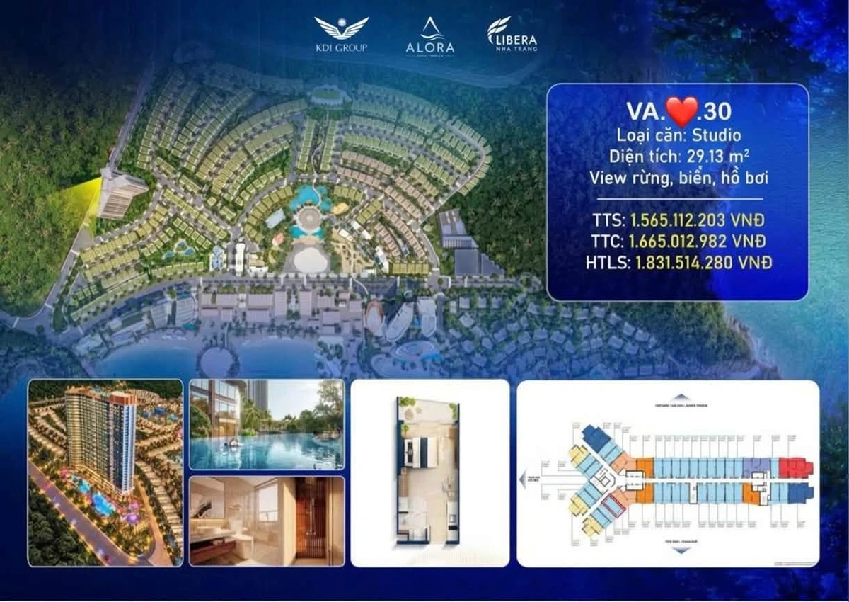 Bán căn hộ studio Alora Libera Nha Trang 29m², view biển - Ảnh thu nhỏ 2