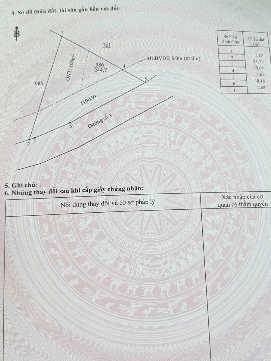 Bán đất 244m2 đường Nha Bích 1.120 tỷ, dòng tiền 12tr/tháng - Ảnh thu nhỏ 4