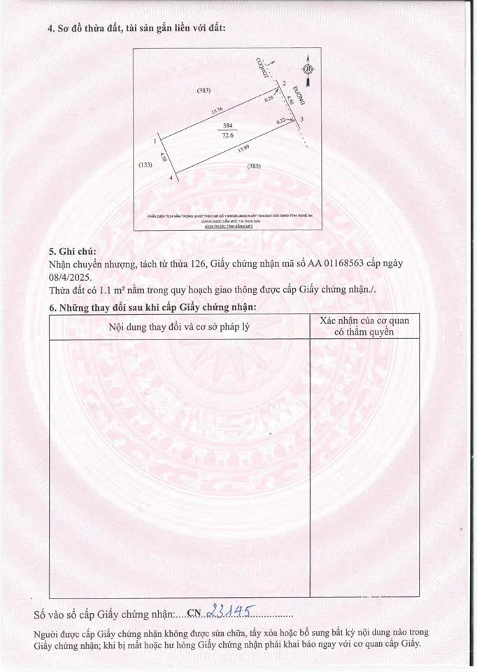 Bán đất Hưng Bình cũ 72.6m2 giá 4.4 tỷ - Ảnh thu nhỏ 5