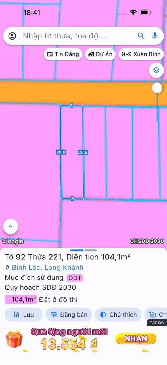 Bán đất Long Khánh Suối Tre 104m² - 1 tỷ 400 - Ảnh 1