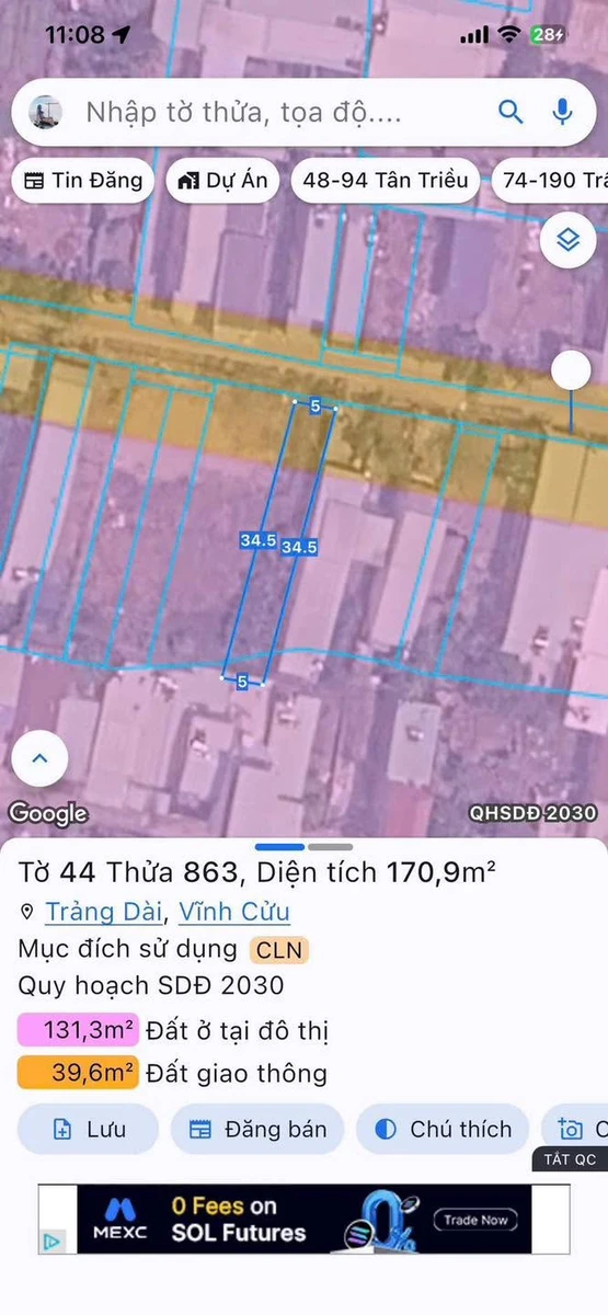 Bán đất 130m² gần chợ Thanh Hóa, Trảng Dài, 1 tỷ 750 - Ảnh thu nhỏ 5