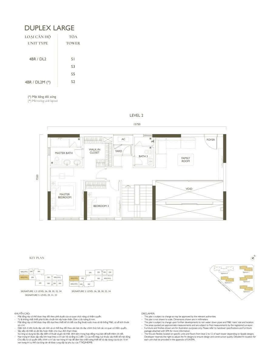 Bán căn hộ duplex Lumi 193,2m2 4PN, giá hợp đồng 16,1 tỷ, Capital Land - Ảnh thu nhỏ 2