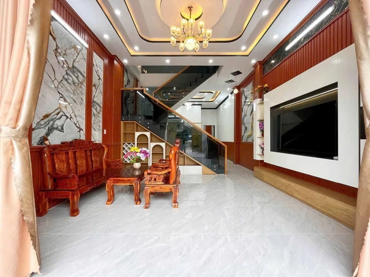 Bán nhà mới xây 1 trệt 1 lầu 5x20m, 3PN, xã Mỹ Hạnh, Đức Hòa, Long An - Ảnh thu nhỏ 3