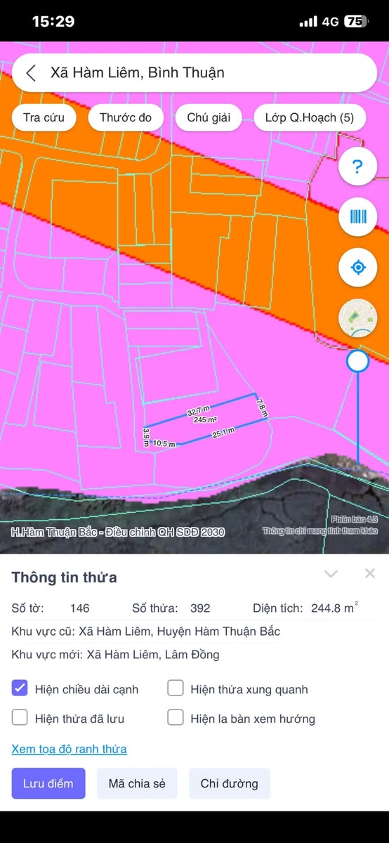 Bán đất 620m² thổ cư 245m² Phan Thiết 1 tỷ 350 - Ảnh thu nhỏ 2