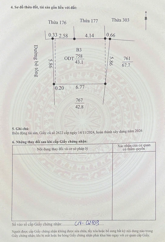 Bán nhà 3 tầng mặt tiền 43m² Tân Kim, Hải Phòng