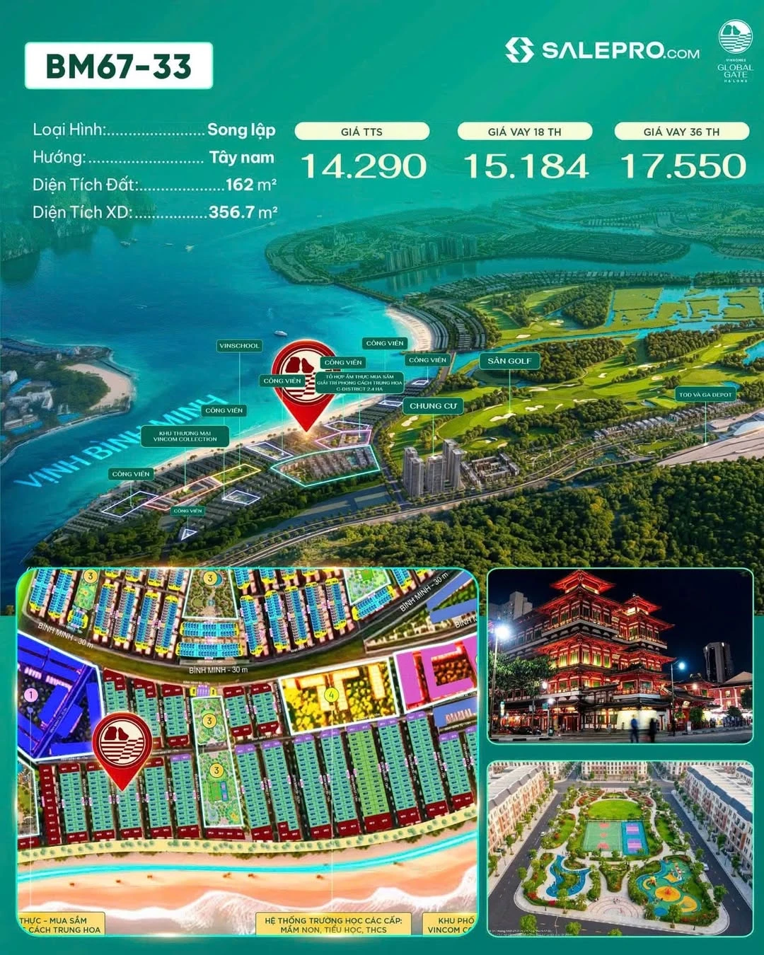 Bán song lập 162m² Vinhomes Global Gate Hạ Long 14,290 tỷ - Ảnh 1