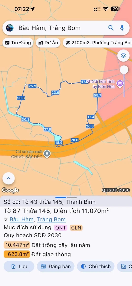 Bán đất 300m² Xã Bàu Hàm Trảng Bom 6 tỷ 500 triệu - Ảnh thu nhỏ 4