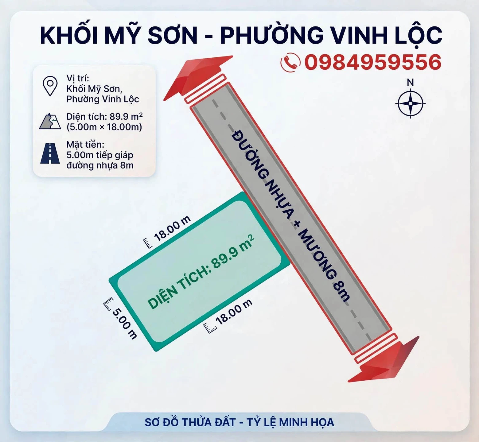 Bán đất Nghi Xuân gần 100m2 đường nhựa 8m - Ảnh 1