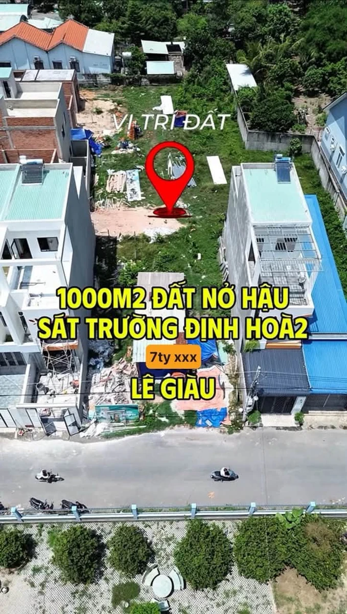 Đất mặt tiền 1.000m² Định Hòa, Bình Dương, 7 tỷ - Ảnh thu nhỏ 2