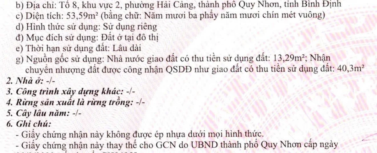 Bán lô đất góc 2 mặt đường Bùi Xuân Phái, Quy Nhơn 54m2 - 4 tỷ - Ảnh thu nhỏ 2