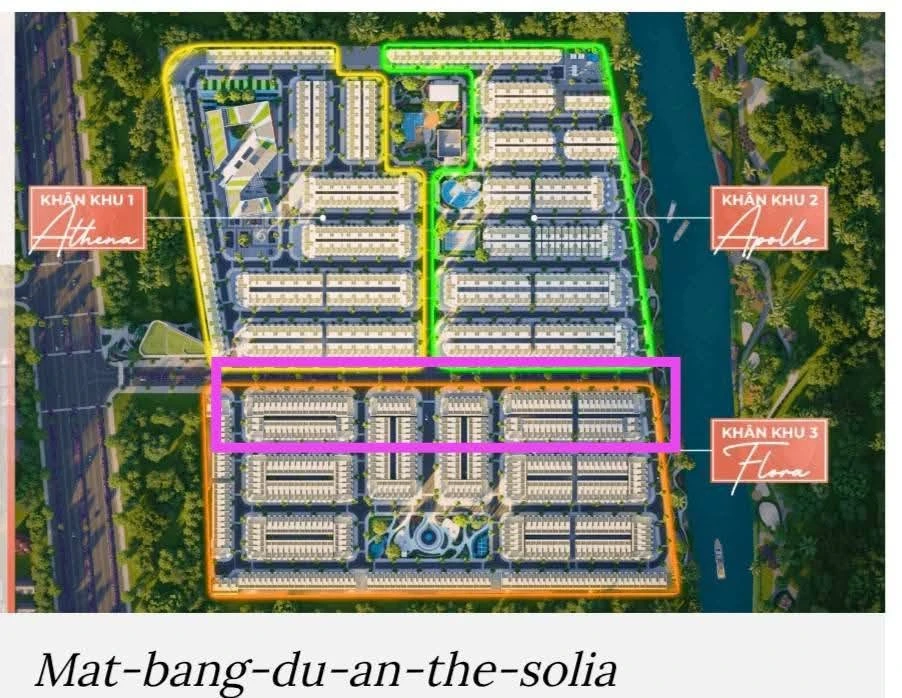 Bán 3 lô liền kề The Solia City 342m² 7,9 tỷ Bến Lức - Ảnh 1