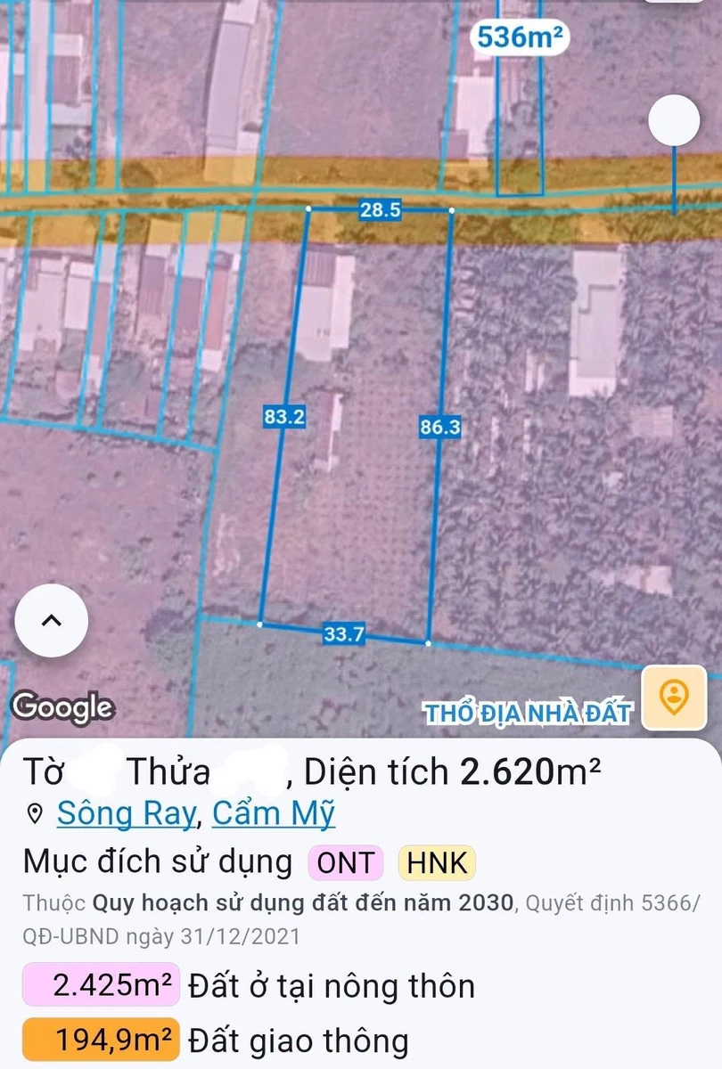 Bán đất 2.619m² sát TL 765 Sông Ray, Đồng Nai 2,5 tỷ - Ảnh thu nhỏ 2
