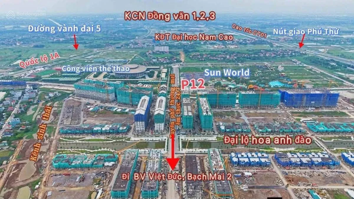 Chỉ 1.7 tỷ có ngay căn 3PN tầng trung tòa P12 Sun Hà Nam - Vị trí ngã tư đối diện Sun World - Ảnh thu nhỏ 4