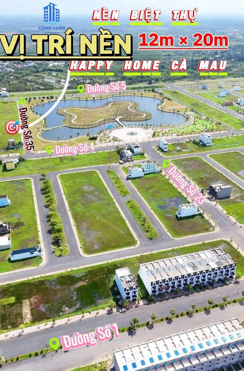 Bán nền biệt thự Happy Home Cà Mau 240m², sổ hồng riêng, giá 3,8 tỷ, phường Tân Thành - Ảnh thu nhỏ 4