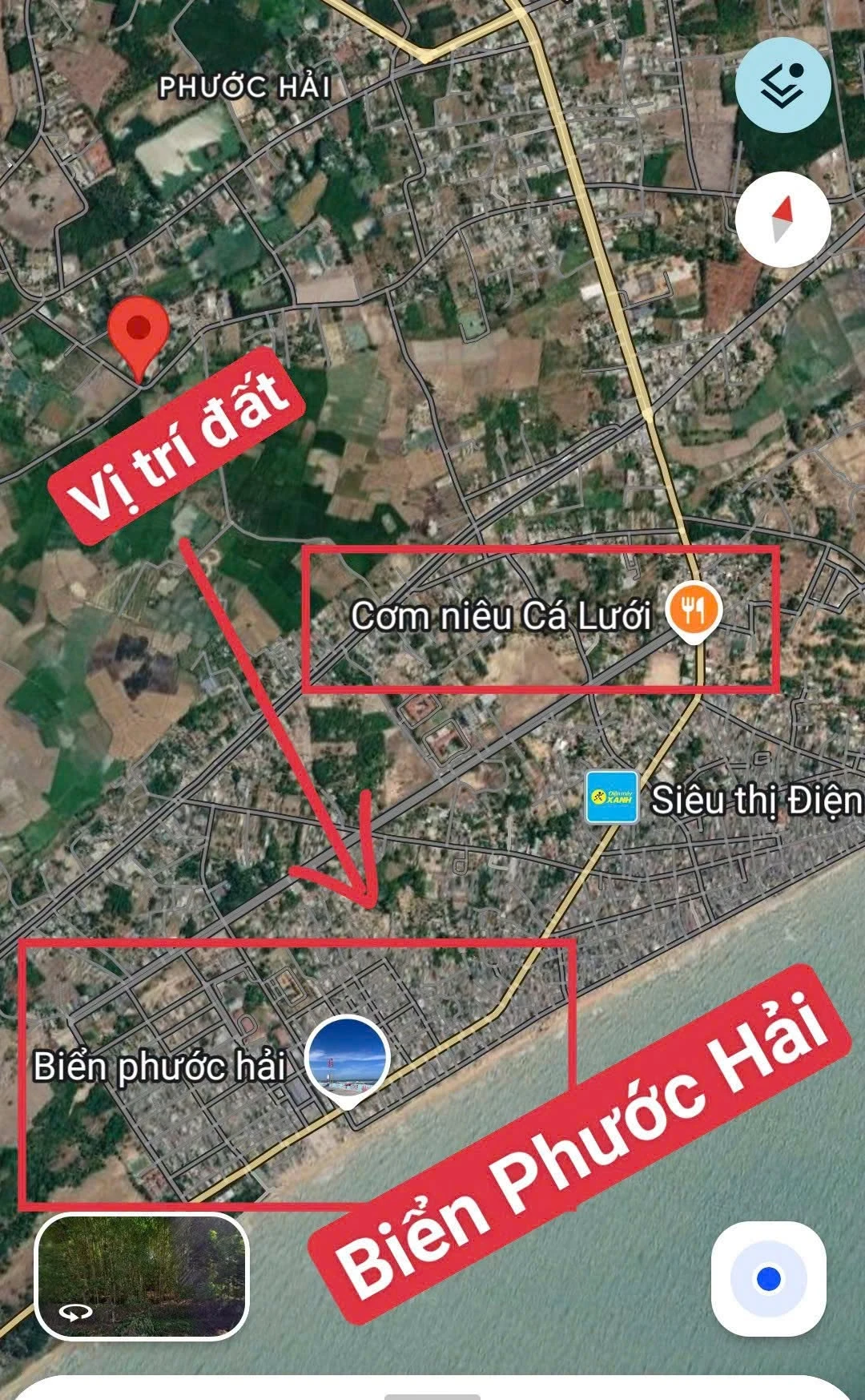 Bán đất 186m2 Phước Hải 1 tỷ 350 - Ảnh 1