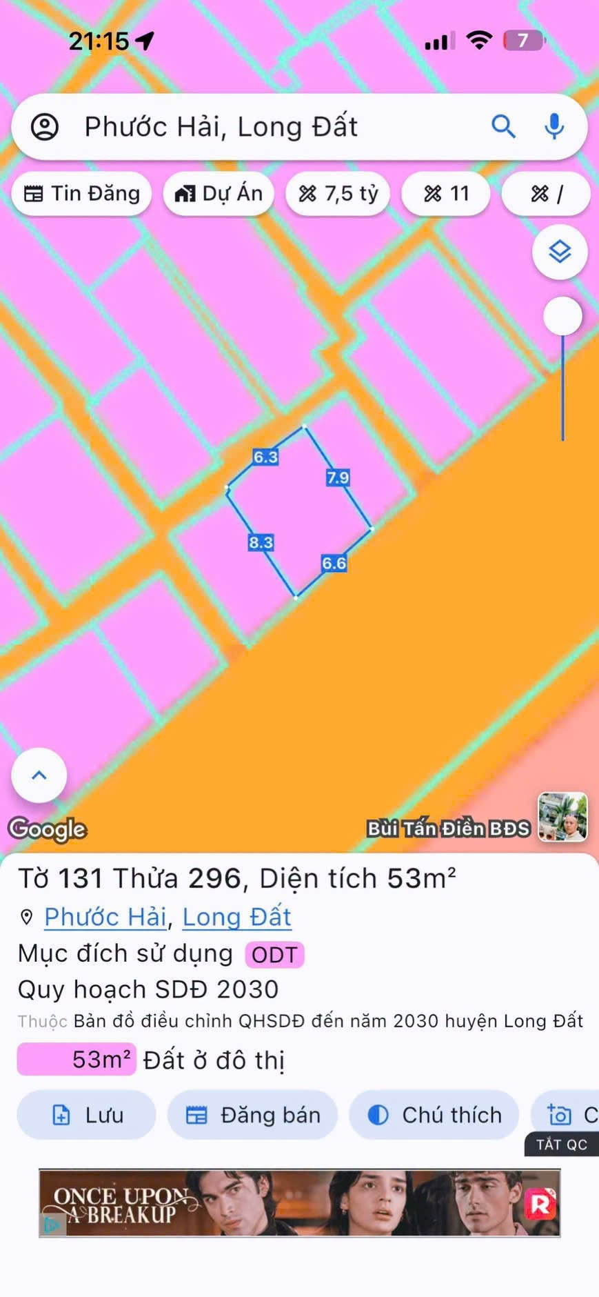 Bán đất mặt tiền Trần Hưng Đạo Phước Hải 50m2 - Ảnh thu nhỏ 3